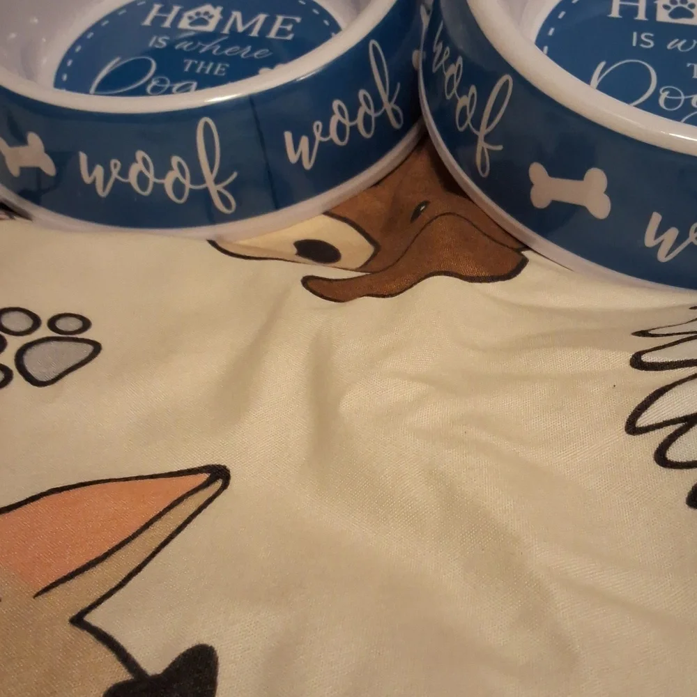 🐕Set of 2 puppy bowls